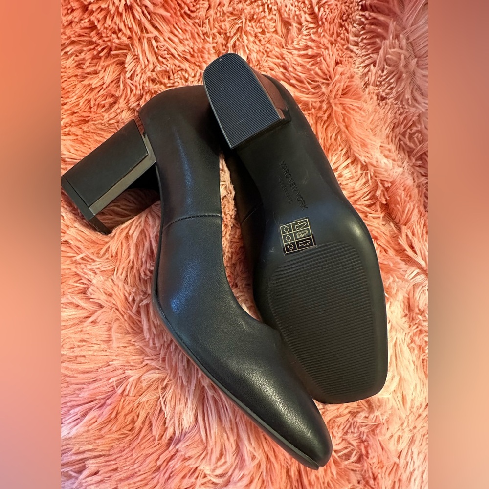 Black Square Toe Heels - image 4